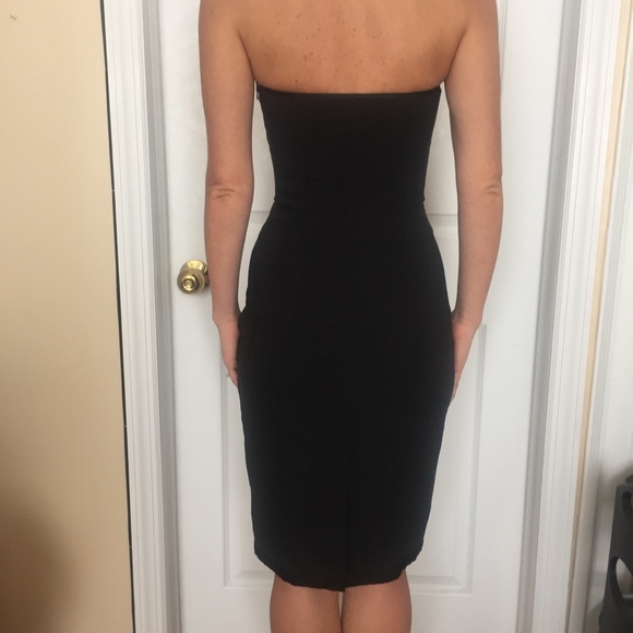 SOLD!Express stretch strapless black cocktail dress - Picture 3 of 7
